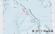 Classic Style Map of Saint Kitts and Nevis, single color outside