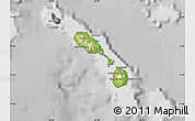 Physical Map of Saint Kitts and Nevis, desaturated