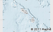 Silver Style Map of Saint Kitts and Nevis, single color outside