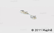 Shaded Relief Panoramic Map of Saint Kitts and Nevis, cropped outside
