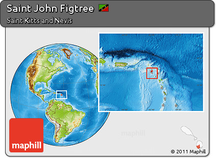 Physical Location Map of Saint John Figtree, within the entire country