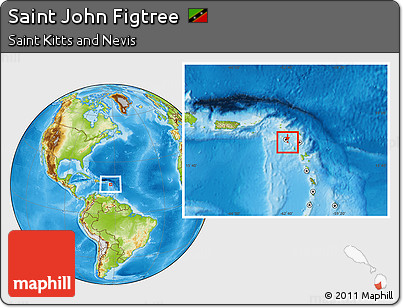 Physical Location Map of Saint John Figtree, within the entire country