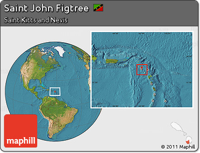 Satellite Location Map of Saint John Figtree