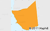 Political Simple Map of Saint John Figtree, single color outside