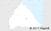 Silver Style Simple Map of Saint Mary Cayon
