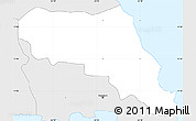 Silver Style Simple Map of Saint Peter Basseterre