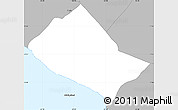 Gray Simple Map of Saint Thomas Middle Island