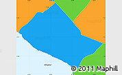 Political Simple Map of Saint Thomas Middle Island