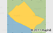 Savanna Style Simple Map of Saint Thomas Middle Island, single color outside