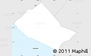 Silver Style Simple Map of Saint Thomas Middle Island