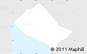 Silver Style Simple Map of Saint Thomas Middle Island, single color outside
