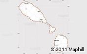 Classic Style Simple Map of Saint Kitts and Nevis, cropped outside