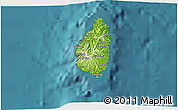 Physical 3D Map of Saint Lucia, satellite outside