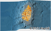 Political Shades 3D Map of Saint Lucia, darken