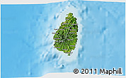 Satellite 3D Map of Saint Lucia, physical outside