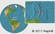 Satellite Location Map of Castries