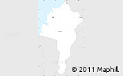 Silver Style Simple Map of Castries