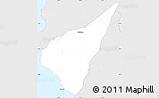 Silver Style Simple Map of Choiseul