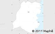 Silver Style Simple Map of Dennery