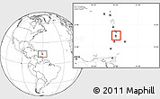 Blank Location Map of Gros Islet