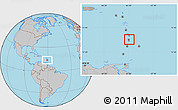 Gray Location Map of Gros Islet