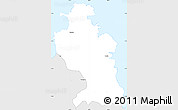 Silver Style Simple Map of Gros Islet