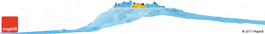 Flag Horizon Map of Saint Lucia, physical outside, bathymetry sea