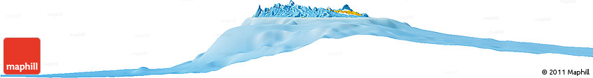 Flag Horizon Map of Saint Lucia, physical outside, flag rotated