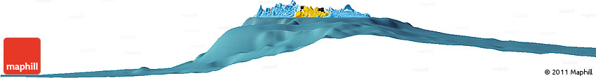 Flag Horizon Map of Saint Lucia, single color outside, satellite sea