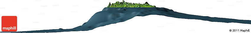 Satellite Horizon Map of Saint Lucia, darken