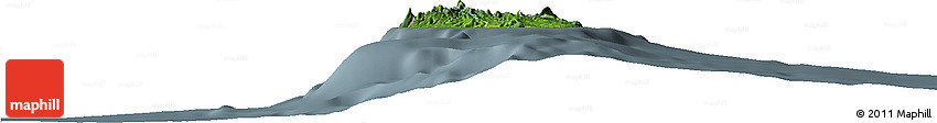 Satellite Horizon Map of Saint Lucia, semi-desaturated