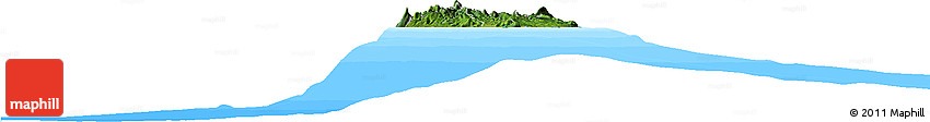Satellite Horizon Map of Saint Lucia, single color outside, bathymetry sea