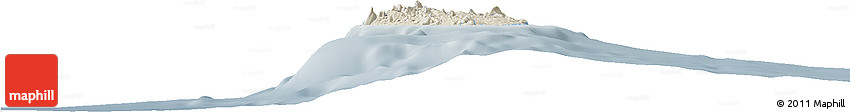 Shaded Relief Horizon Map of Saint Lucia, semi-desaturated Shaded Relief Horizon Map of Saint Lucia, semi-desaturated