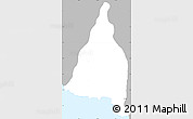 Gray Simple Map of Laborie, single color outside