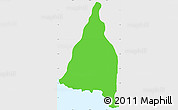 Political Simple Map of Laborie, single color outside
