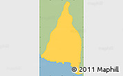 Savanna Style Simple Map of Laborie, single color outside