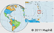 Blank Location Map of Saint Lucia, political outside