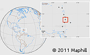 Gray Location Map of Saint Lucia, lighten, desaturated