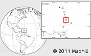 Political Location Map of Saint Lucia, blank outside