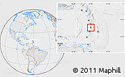 Political Location Map of Saint Lucia, lighten, desaturated