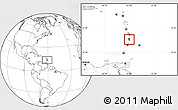 Savanna Style Location Map of Saint Lucia, blank outside, hill shading inside