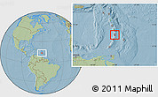 Savanna Style Location Map of Saint Lucia, hill shading