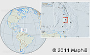 Savanna Style Location Map of Saint Lucia, lighten, hill shading