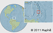 Shaded Relief Location Map of Saint Lucia, savanna style outside, hill shading