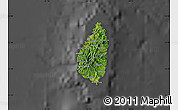 Satellite Map of Saint Lucia, darken, desaturated