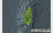 Satellite Map of Saint Lucia, darken, semi-desaturated