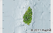Satellite Map of Saint Lucia, lighten