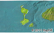 Physical 3D Map of Saint Pierre and Miquelon, satellite outside