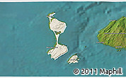 Shaded Relief 3D Map of Saint Pierre and Miquelon, satellite outside