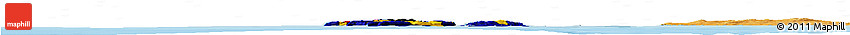 Flag Horizon Map of Saint Pierre and Miquelon, political outside, flag rotated